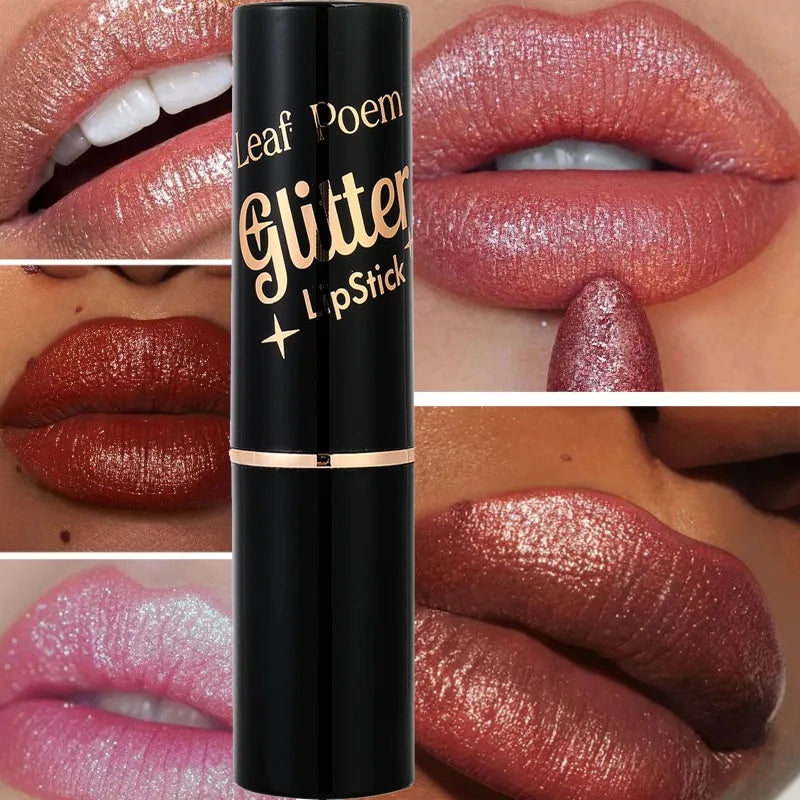 Metallic Glitter Lipstick Diamond Dazzling Waterproof Sexy Lip Gloss