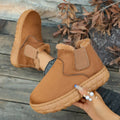 Winter Women Snow Boots 2025 New Flats Platform Comfortable Ladies Shoes Plush Warm Casual Chelsea Ankle Boots Zapatos De Mujer Zpaxo Brown 40