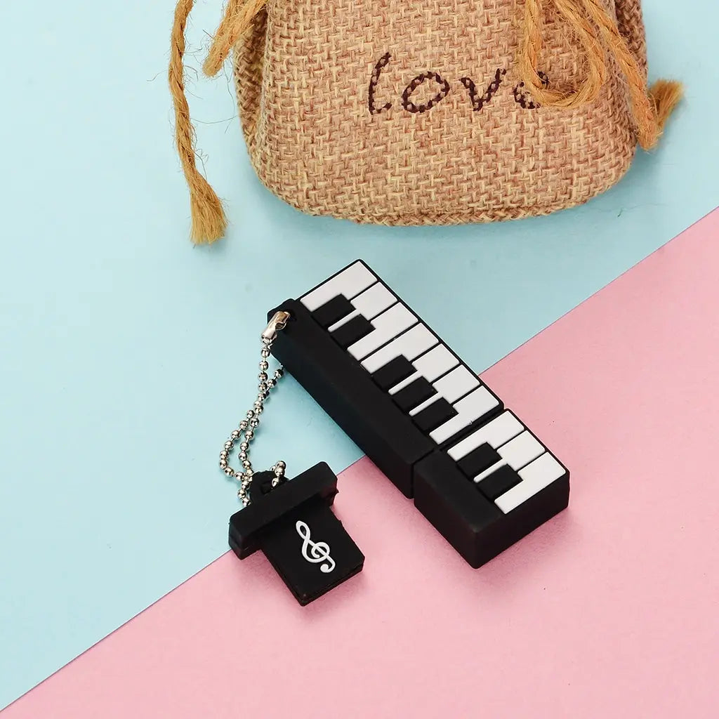 Cartoon Piano Key Flash Drive 64GB Memory Stick USB 64GB2 0 Pen Zpaxo