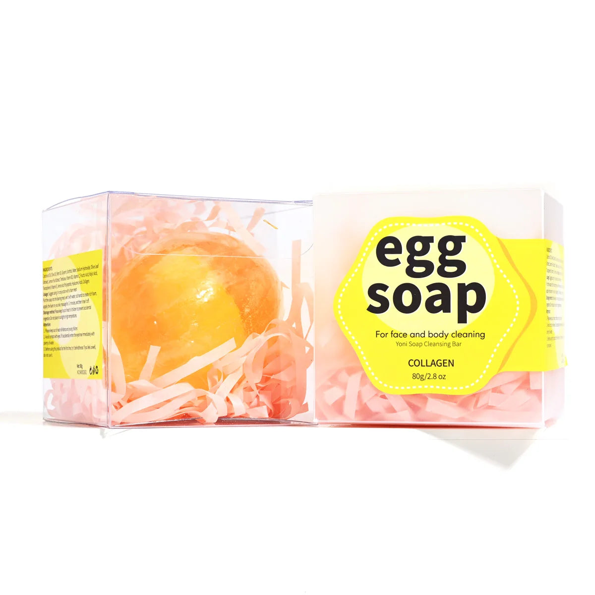 Collagen Egg Soap – Moisturizing Oil Control Body Bar for Women Collagen Bar Soap Zpaxo