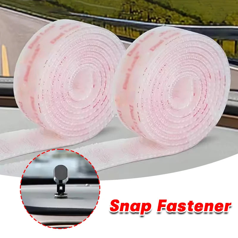 Double Sided Adhesive Mushroom Reclosable Fastener Black& Transparent