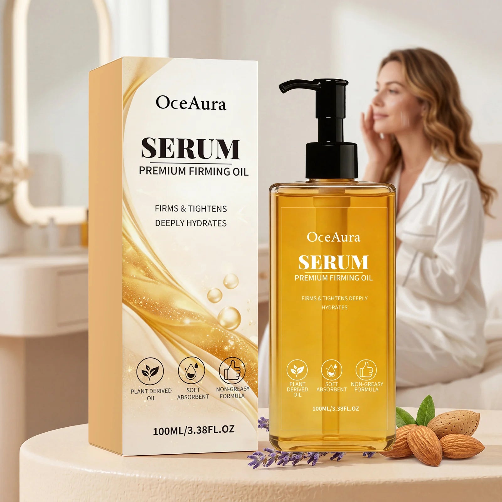 Body Firming Oil Fade Fine Line Fast Absorb Nourishing Moisturizing Skin Rejuvenation Anti-Sagging Body Massage Oil Skin Care Zpaxo
