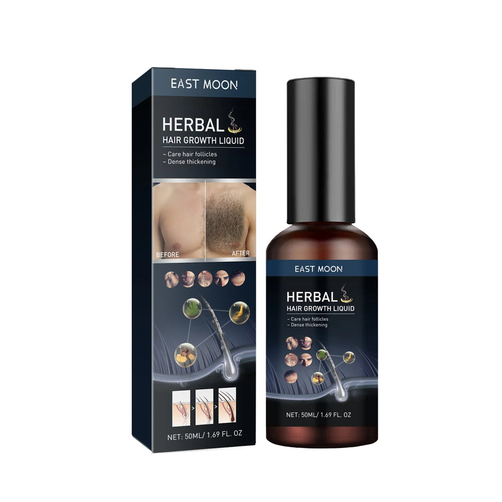 Hair Growth Liquid Chest Maintenance Baldhead Massage Glossy Treatment Improve Nourishing Repair Damaged Men Beard Essential Oil Zpaxo 50ml boxed