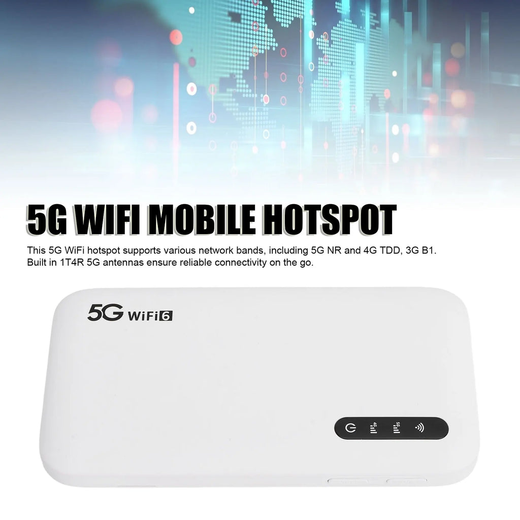 Wifi 6 Mobile Hotspot Speed Support 16 Devices 6100mAh Portable