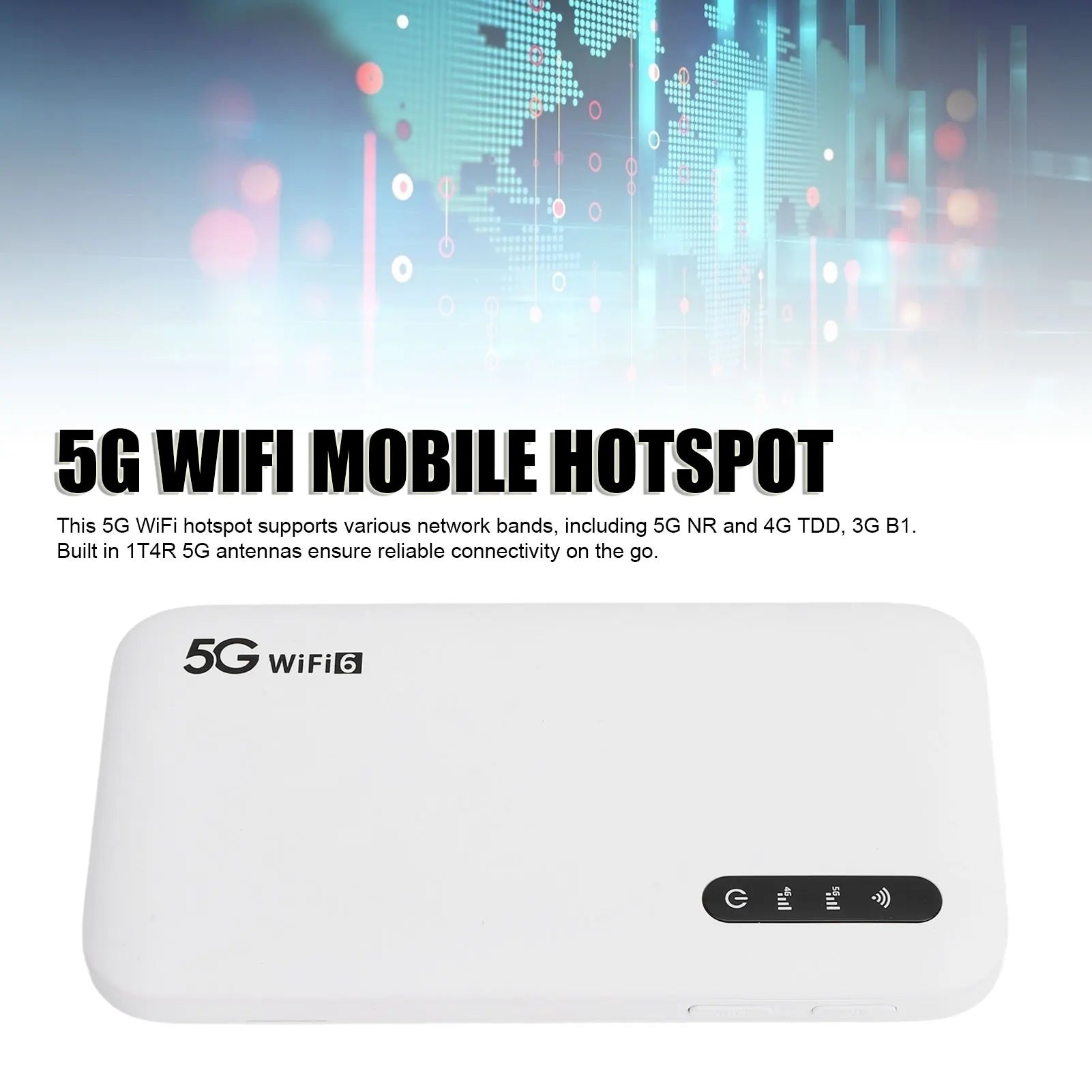 Wifi 6 Mobile Hotspot Speed Support 16 Devices 6100mAh Portable