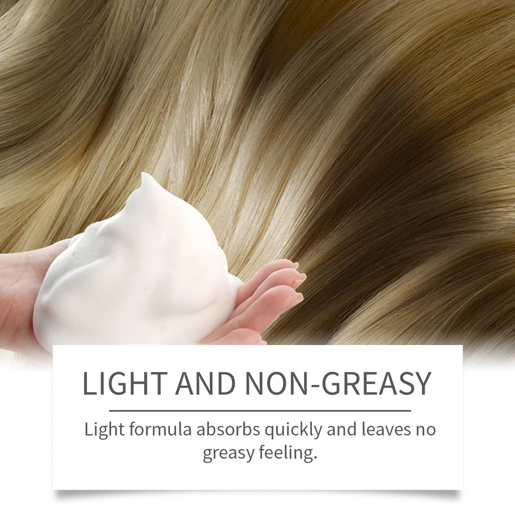 EELHOE Leave-In Mousse Shampoo Convenient Deeply Nourish Hair Unique Fresh Aroma Remove Odor Make Your Hair Fluffy Plump 100ml Zpaxo