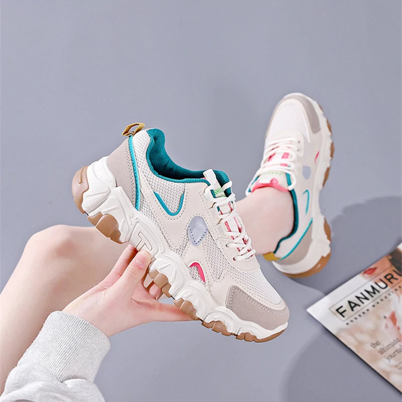 Women's Fashion Casual Sneakers Breathable Vulcanized Mesh Zpaxo