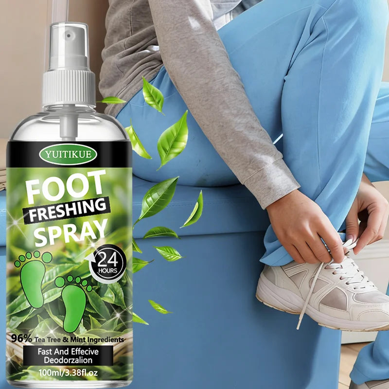 YUITIKUE Tea Tree Foot Deodorant Spray – Odor Eliminator Foot Deodorant Spray Zpaxo