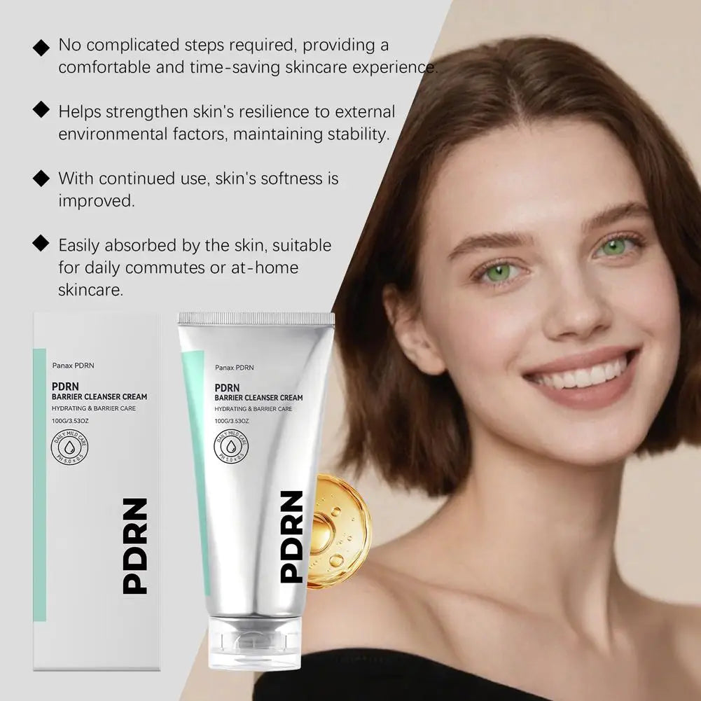 PDRN Barrier Cleanser Cream Lifting Firming Glowing Skin Deeply Hydrating Gently Nourish Korean Skincare Moisturizing Face Cream Zpaxo