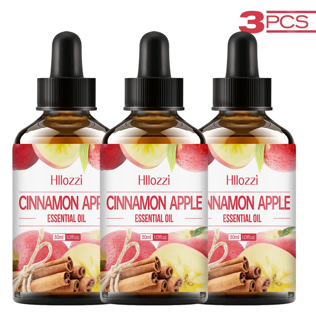 Cinnamon Apple Essential Oil Pure Plant Multi-purpose Aromatherapy Zpaxo CINNAMON APPLE 3PCS 30ml Cinnamon