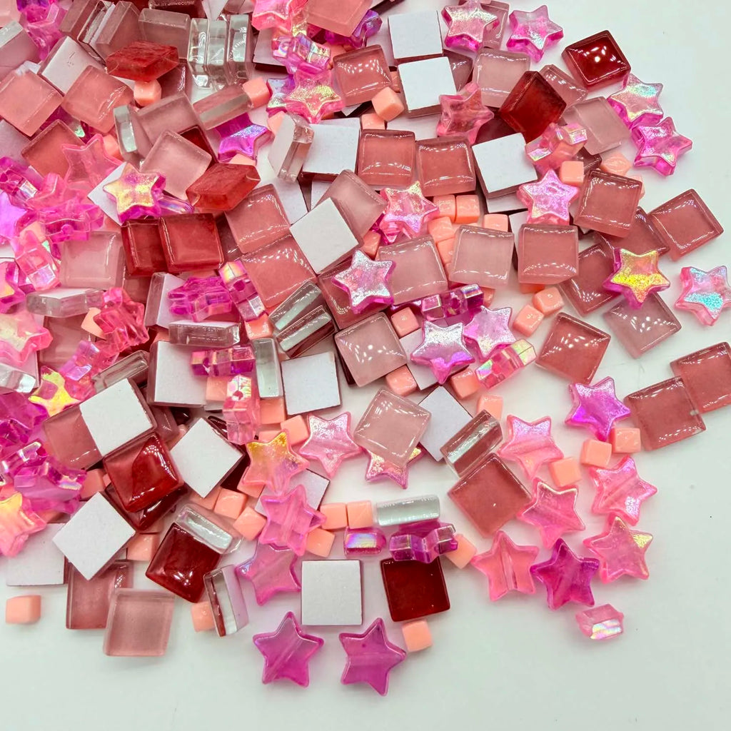 56G Glass Mosaic Tiles Colorful Square Mosaic Craft Materials DIY Mosaic Stones artJewelry Making, Home Decoration Zpaxo