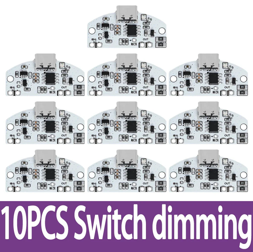 Type-c Touch Lamp Dimmer Module 3-Mode Stepless Dimming LED Zpaxo Switch dimming 10PCS