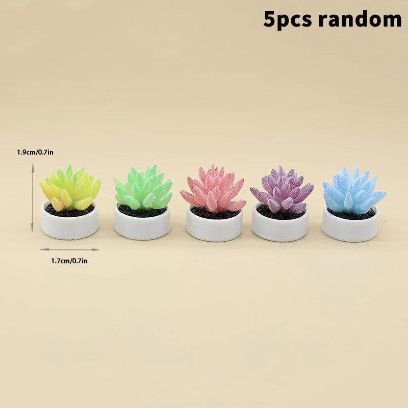 Simulation Mini Potted Plants Model Dollhouse Bonsai Decoration Micro Zpaxo A2