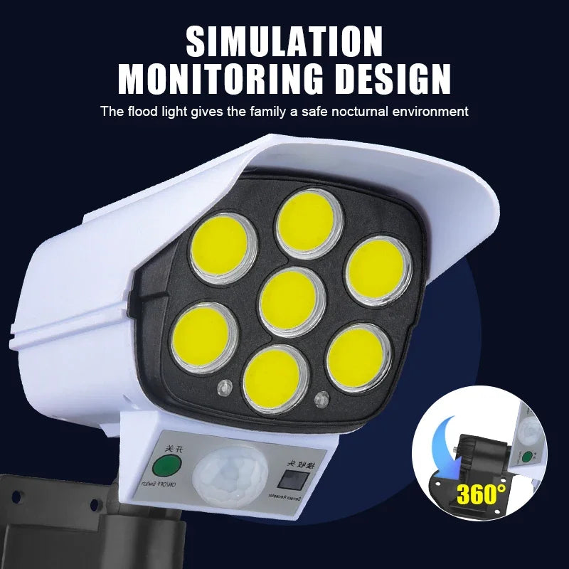 Solar Motion Sensor Wall Light – 3-Mode Remote Control LED Lamp