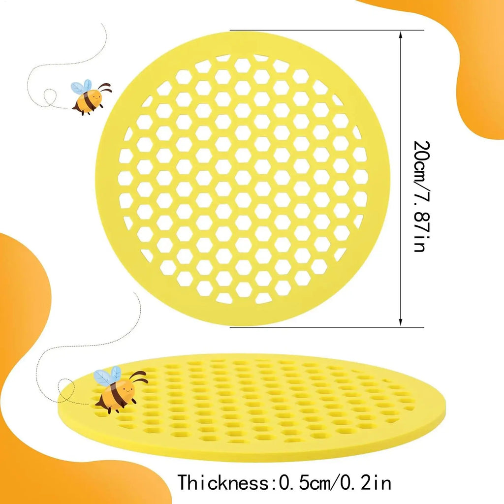 Bee Drinking Trays Round Floating Island Water Catcher Cups EVA Foam
