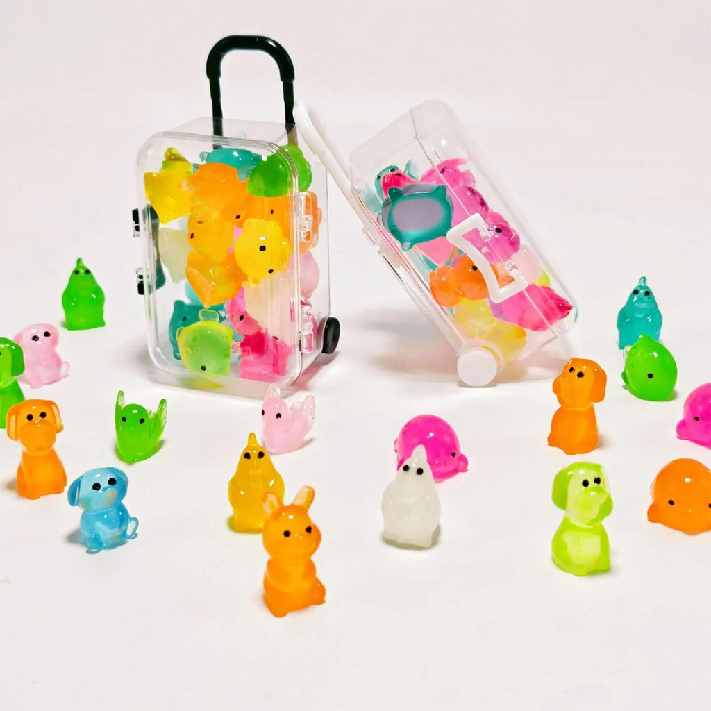 Mini Luminous Resin Animals Glowing Tiny Figurines Miniature Fairy