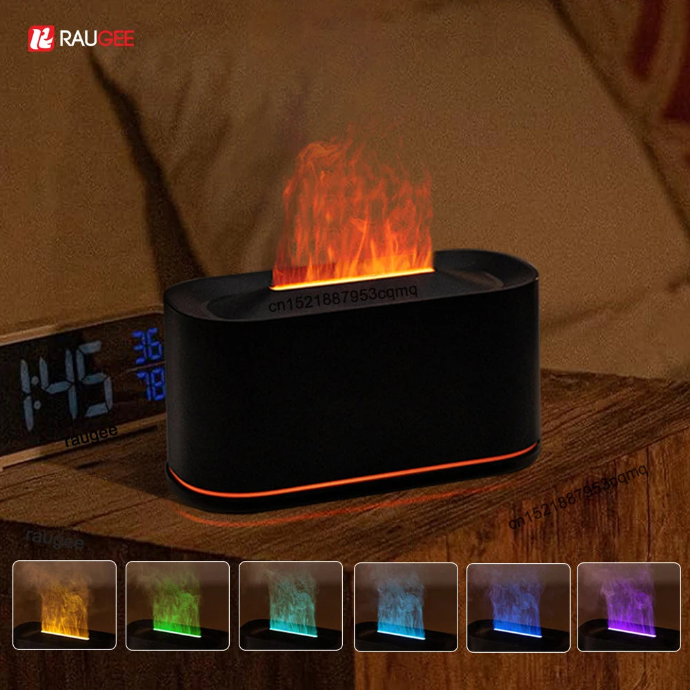Aroma Humidifier Mini Air Home Bedroom Flame Essential Oils Diffuser