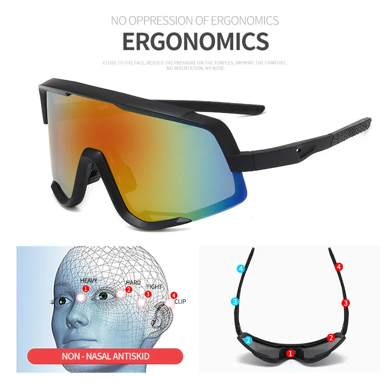 Men Women Sport Road Bike Sunglasses UV400 Rimless Cycling Glasses 2024 MTB Running Fishing Eyewear Male Bicycle Goggles Cyclist Zpaxo