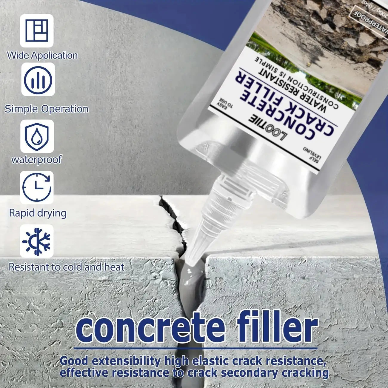 Quick-drying self-leveling concrete repair adhesive | joint sealant for wall/roof/floor Leakproof material outdoor tiles Zpaxo