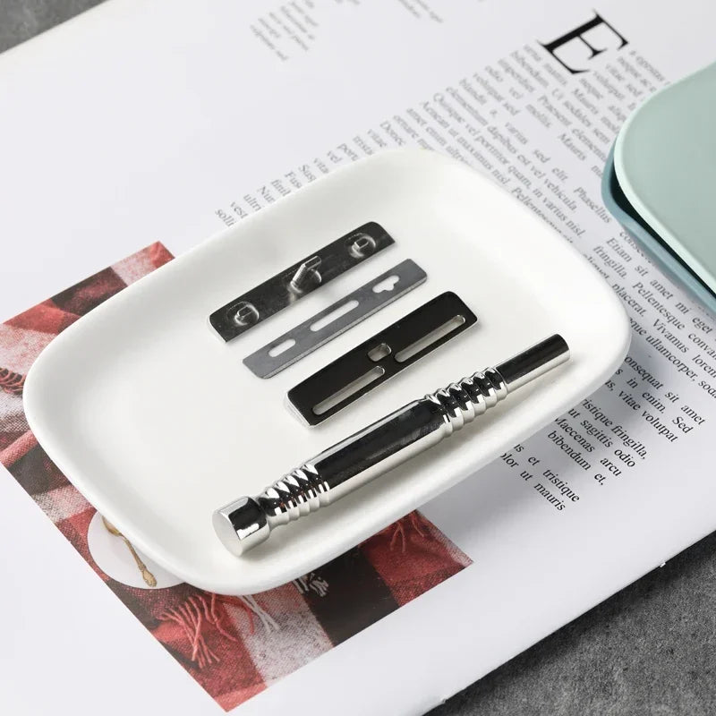 YAQI Romulus 316 Stainless Steel Single-Edge Safety Razor Men's Safety Razor Zpaxo