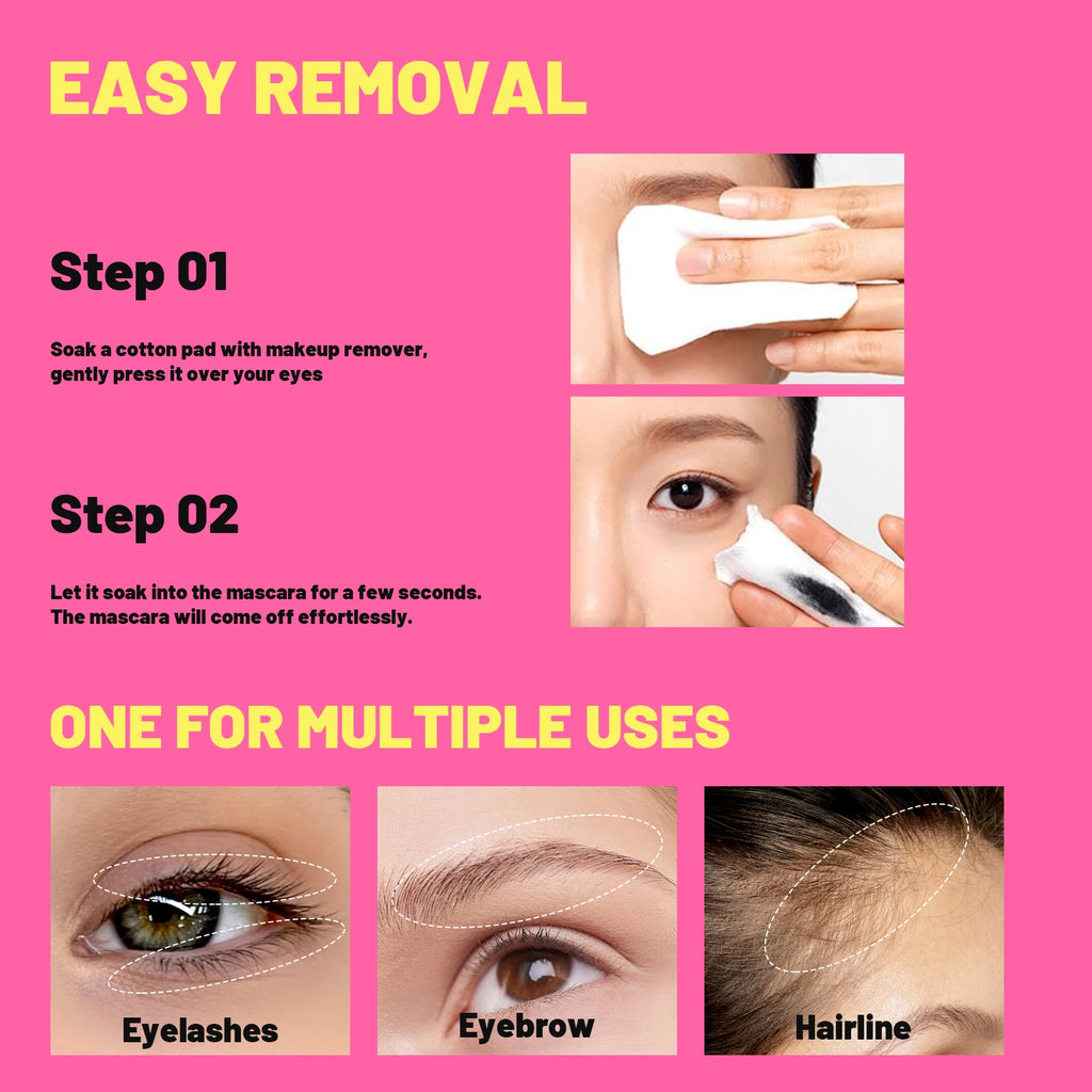 3 Pieces Mascara Set, Waterproof Long Lasting Lightweight Curling Mascara Eye Makeup Kit Zpaxo