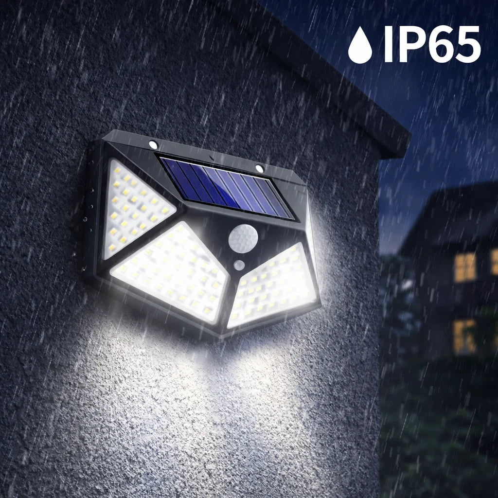 100 LED Solar Motion Sensor Security Light Outdoor Waterproof PIR Spotlight for Yard Garden Path Fence Decoration Zpaxo