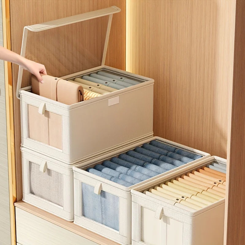 Visible Wardrobe Storage Organizers Cabinet Drawer Clothes Storage Box for T-Shirts Jeans Underwear Pants Organizer Box Zpaxo