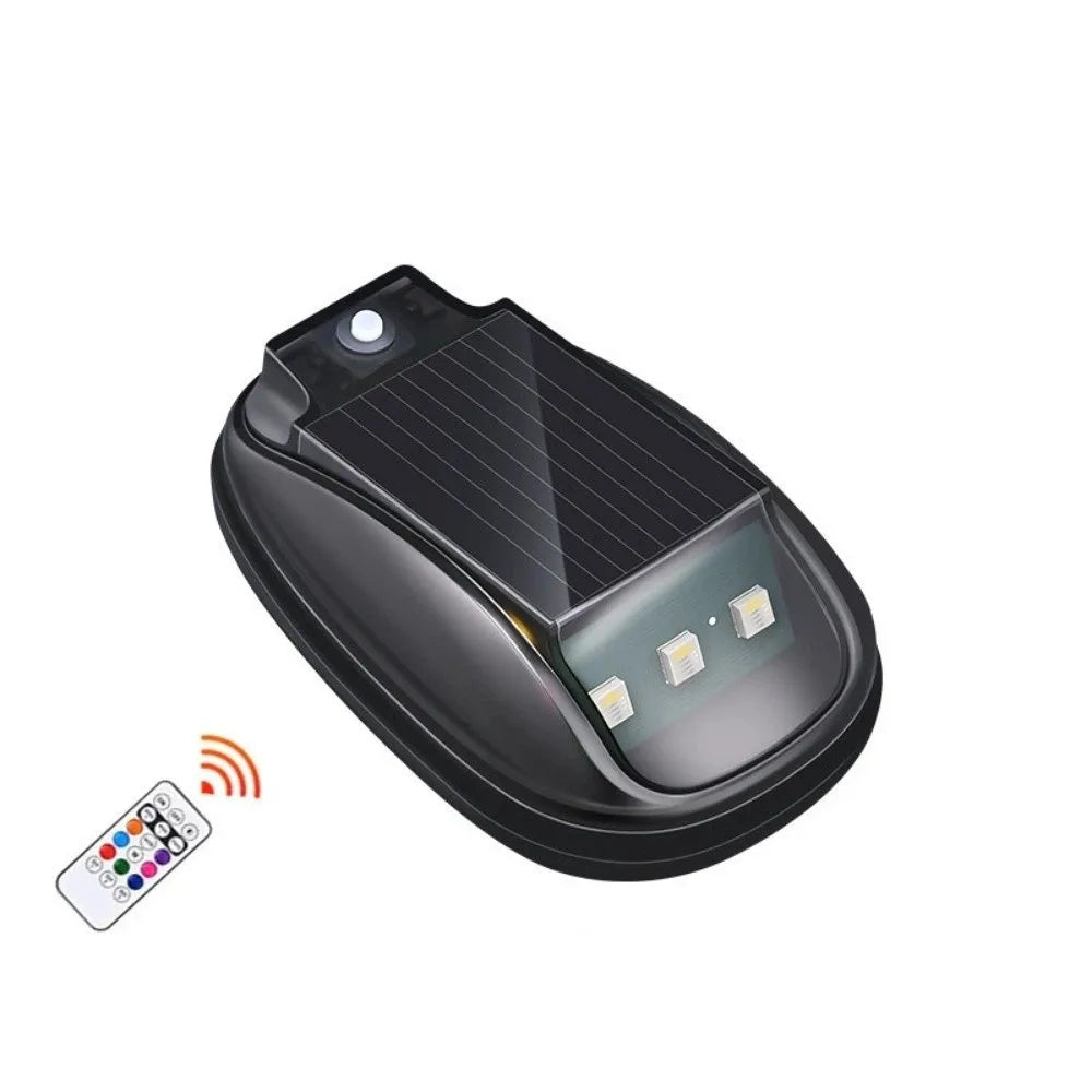 Wireless Solar LED Flash Light RGB Powered Roof Strobe Lights Auto Zpaxo 1Pc Light