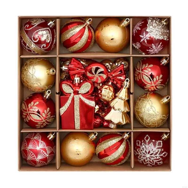 Hand Painted Christmas Ornament 46 Plastic Holiday Decorations Tree