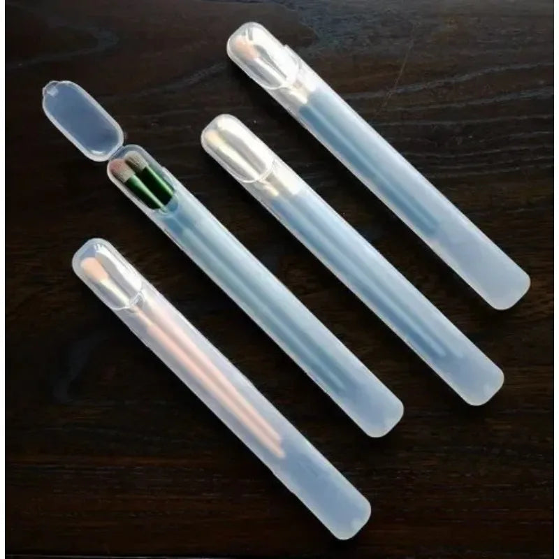 Portable Transparent Makeup Brush Storage Box Kitchen Eye Pencil Travel Accessory with Cover Organizer Case Beauty Tool Zpaxo