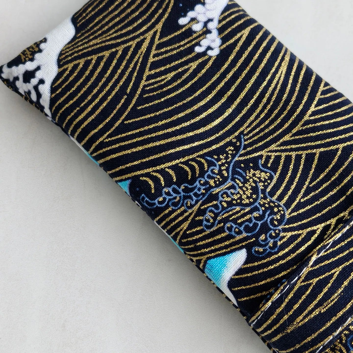 Cloth Art Pen Bag 3-Hole Pencil Bag, Pen Pouch, Pencil Case, Protective Cover, Portable Pencil Case, Velvet-Lined Zpaxo