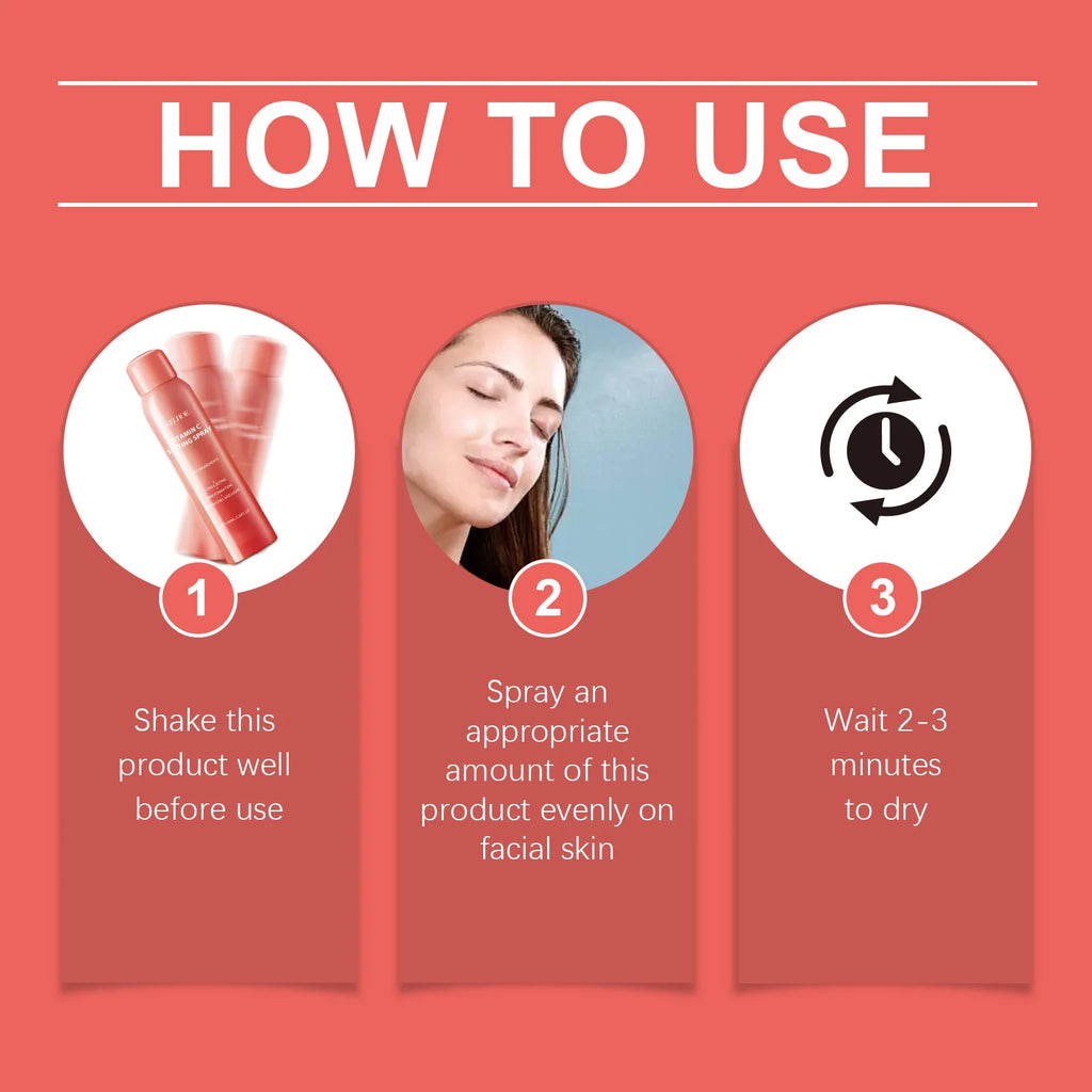 EELHOE Vitamin C Setting Spray Moisturizing Long-Lasting Brightening Light Formula Face Calm Makeup Hyaluronic Acid 100ml Zpaxo