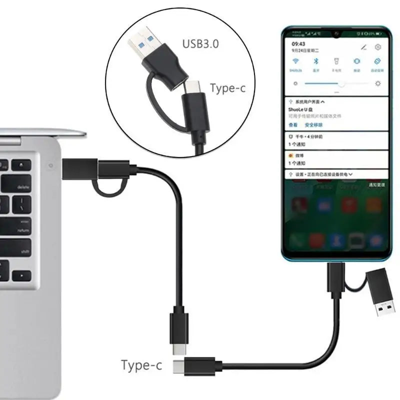 652F Fast Charging Cable 1 USB Type-c Wire Data Sync 10Gbps Zpaxo