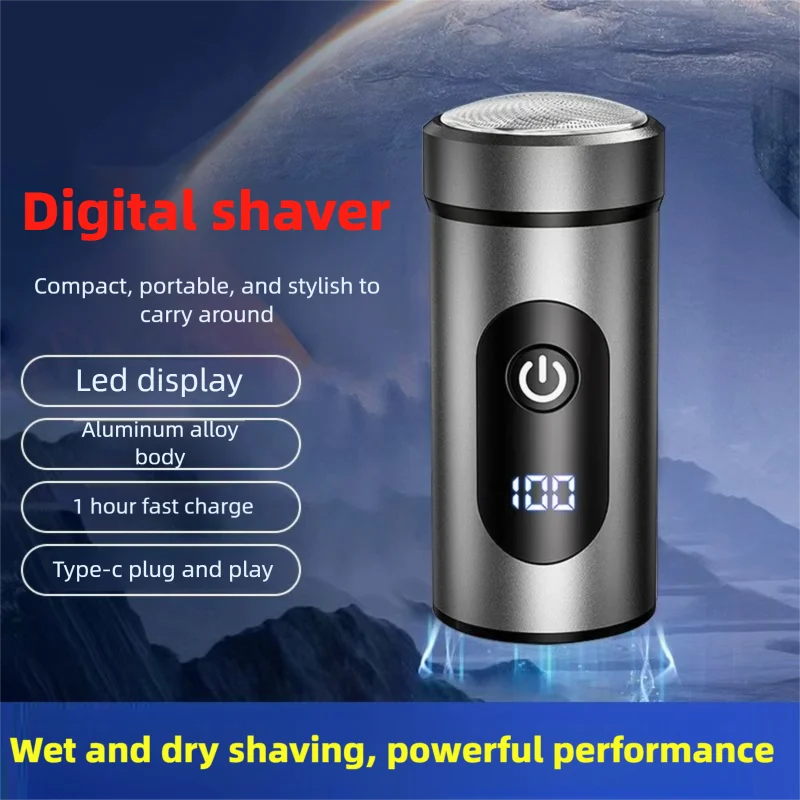Aluminum Alloy Small Steel Cannon Electric Mini Digital Shaver Water