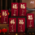 6PCS 2026 Year Of The Horse Red Envelopes Chinese New Year Red Packet Lucky Money Bag Gift Envelopes Red Packet Zpaxo A6