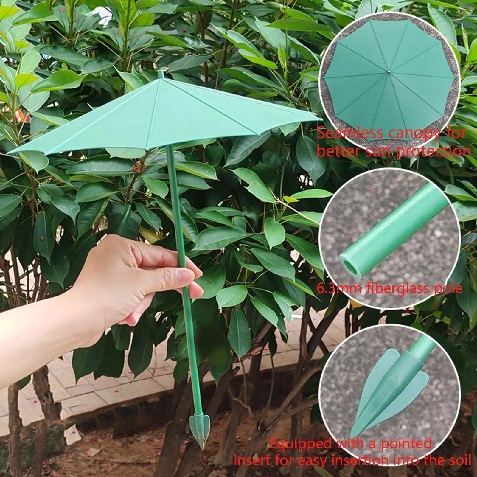 Mini Plant Umbrella Outdoor Plants Sun Shade UV Protection Garden