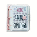 1000 Savings Challenge Binder Loose-leaf Notebook Housing Budget Zpaxo Pink