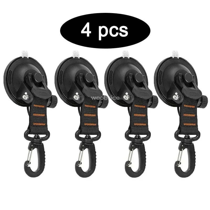 1 Car Tent Suction Cups Outdoor Camping Rope Powerful Cup Buckle Side