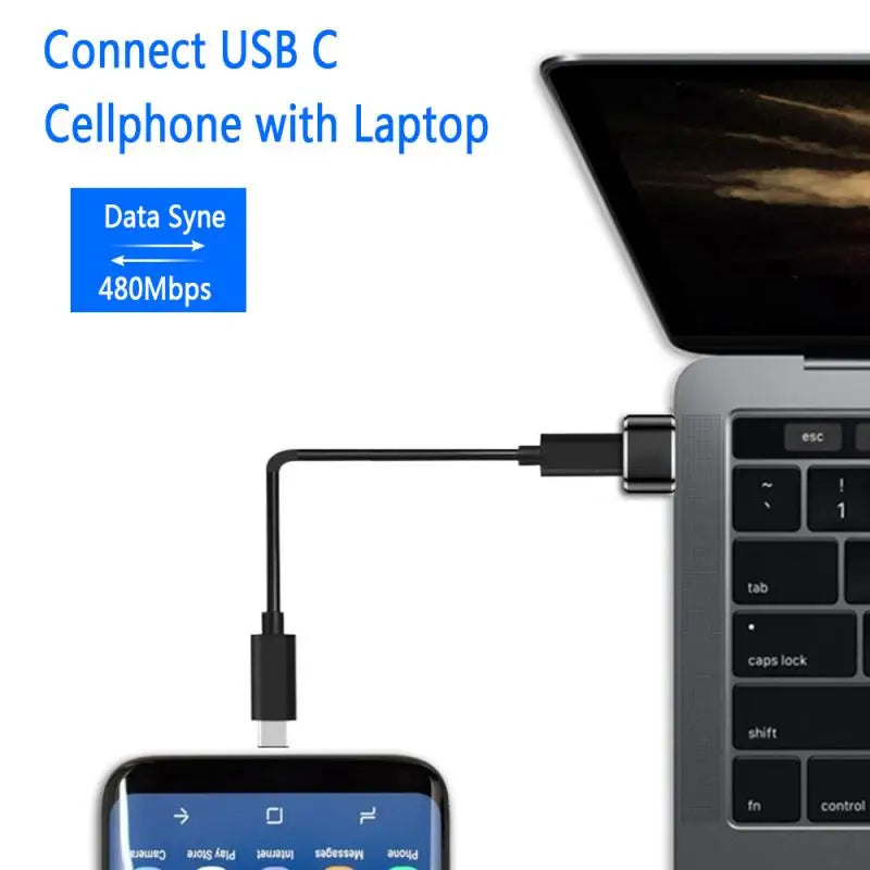 1- USB Adapter C 2 0 Cell Phone Male Female Converter Type-c Laptop Zpaxo