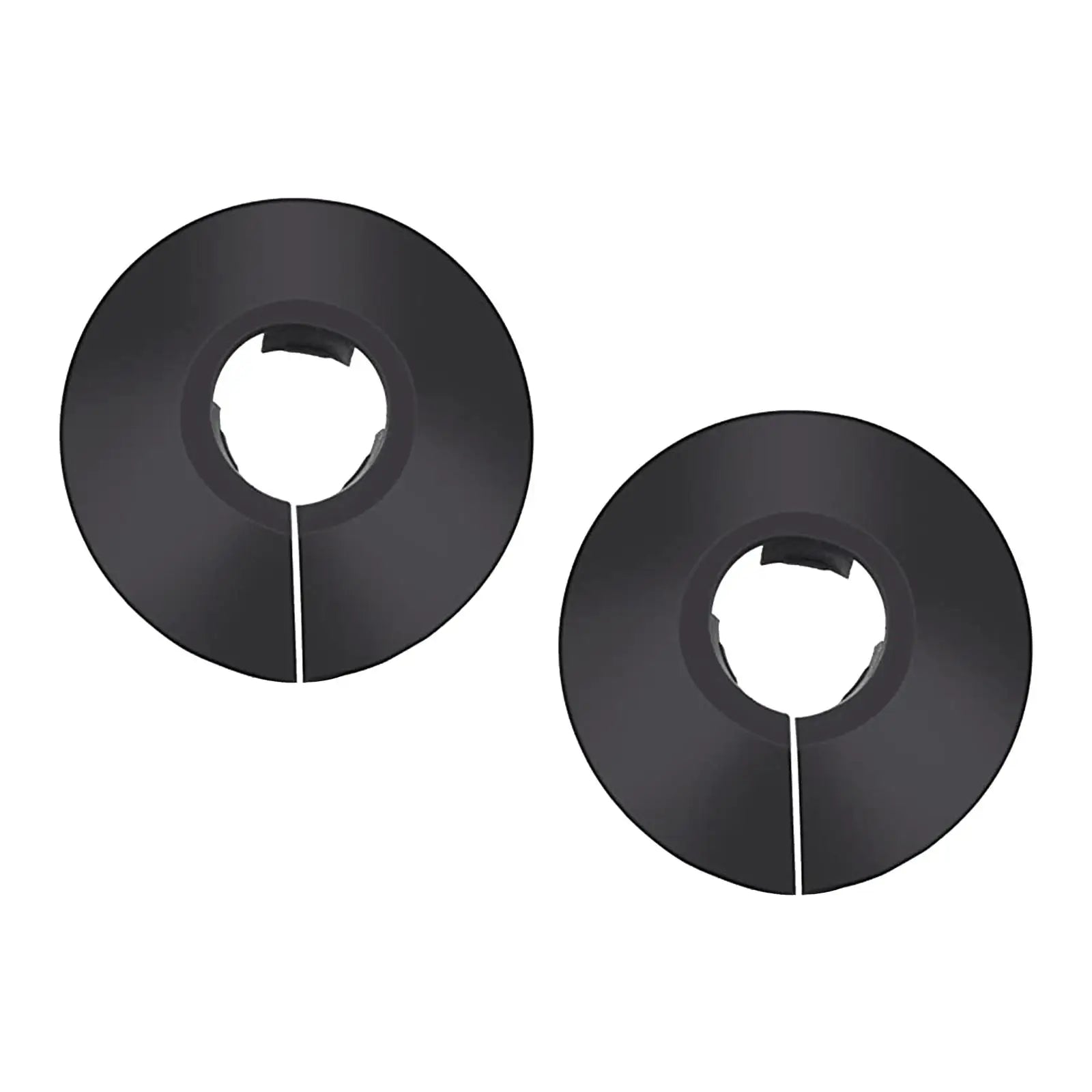 2-Pack Decorative Flange Pipe Cover Collars – PVC Wall Escutcheon Pipe Cover Collar Zpaxo black