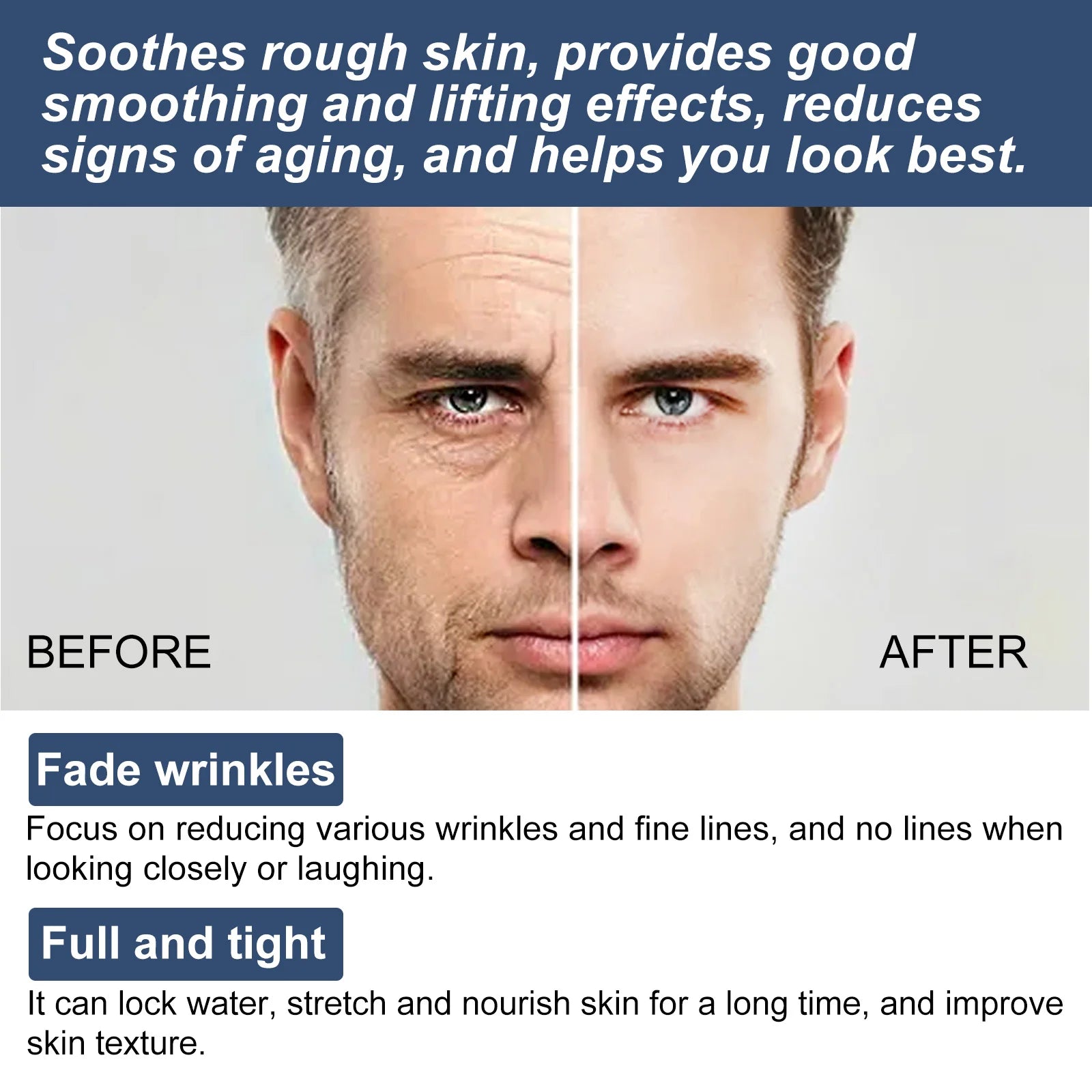 6-in-1 Men Facial Moisturizer Cream Hydrating Revitalizing Skin Care Particle Face Cream With Collagen Anti Aging & Wrinkle Zpaxo