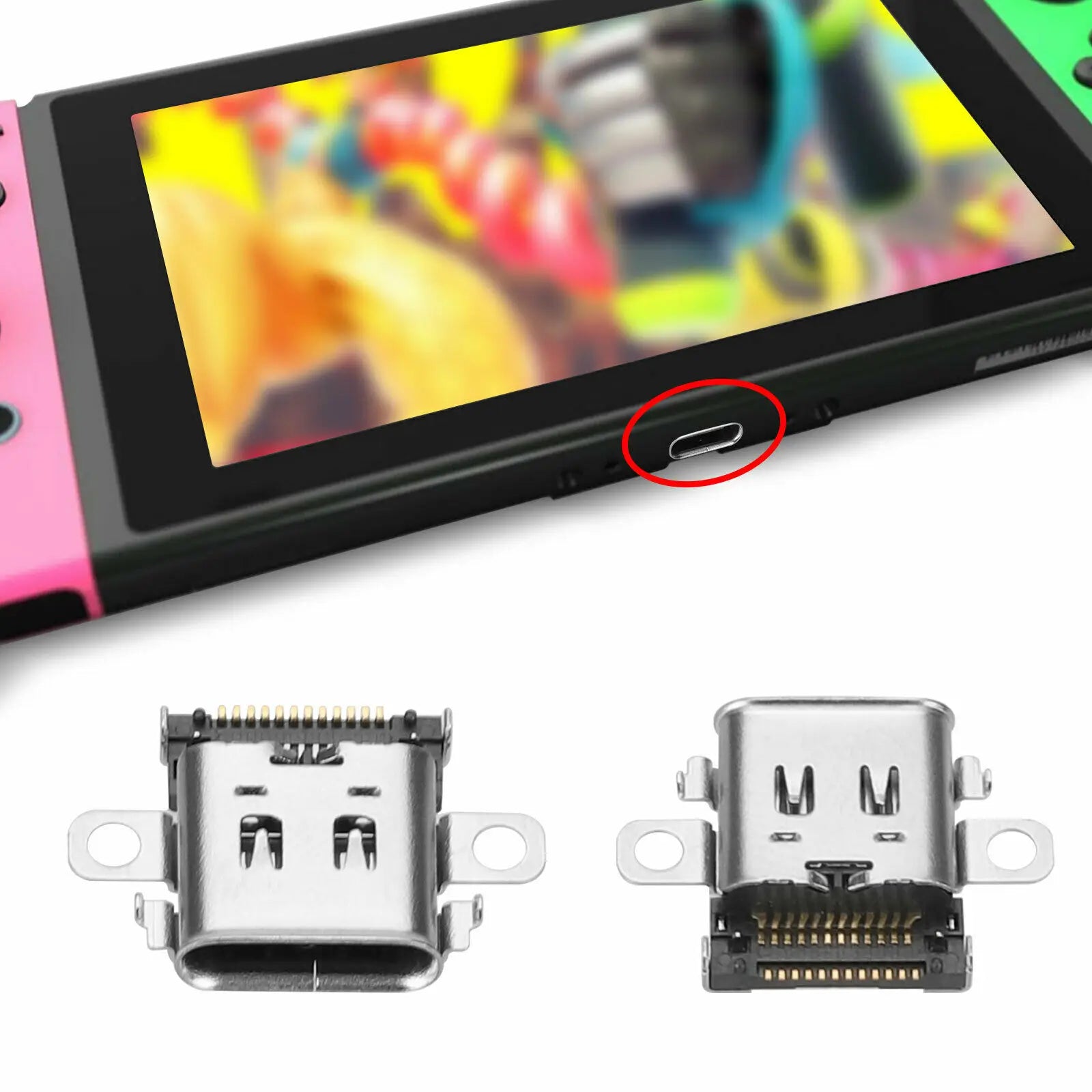 Type-c Charger Socket Charging Port NS Nintendo Switch Console Repair Zpaxo