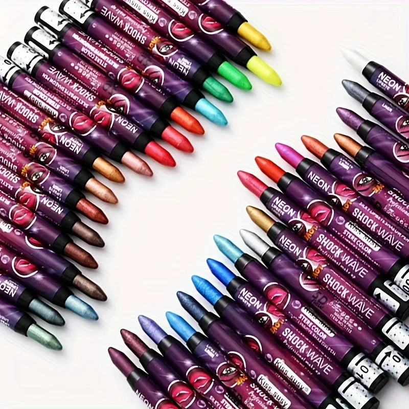 Pearly Eyeshadow Pen Eyelid Under Crease Pen Shimmer Glitter High Pigment Brightening Monochrome Eyeshadow Makeup Stick Zpaxo