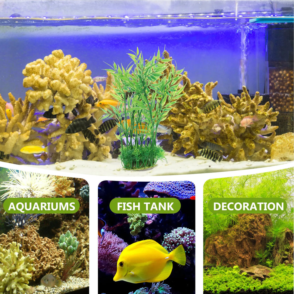 Aquarium Water Grass Decorative Fake Plants Realistic Fish Tank