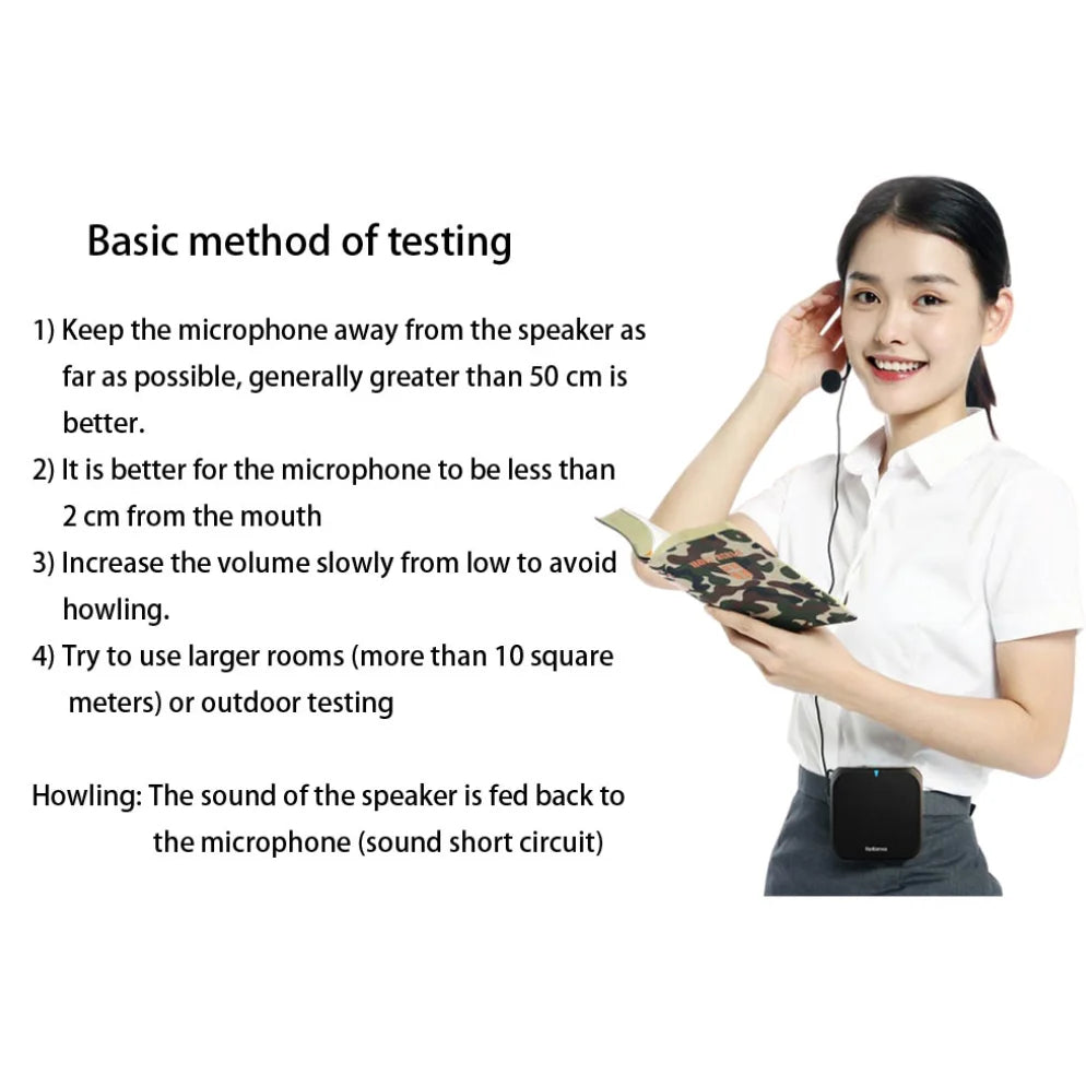 Rolton K400 Voice Amplifier & Headset Microphone Kit Voice Amplifier Kit Zpaxo