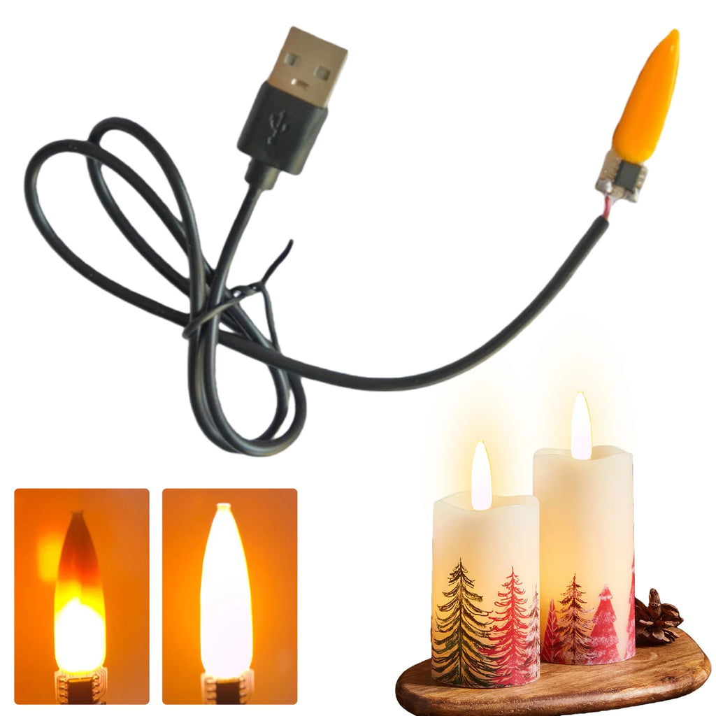 Flame Lamp Circuit Board Usb Interface LED Flicker Effect Wick