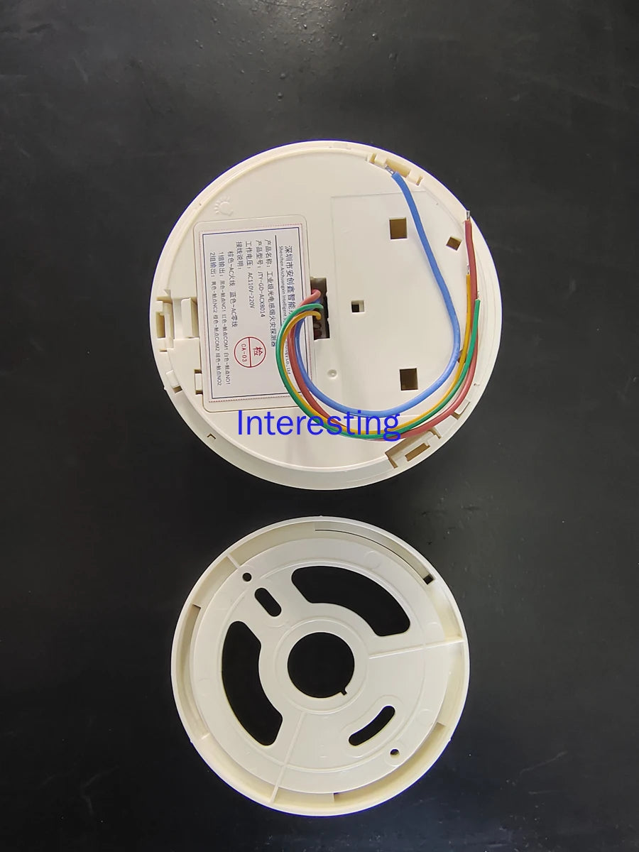 220V Switch Quantity Smoke Sensor Normally on Normally Closed Networked Smoke Alarm Dry Contact Signal Wired Smoke Sensor Zpaxo