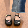 Summer Women's Cute Ballet Hole Shoes Retro EVA Outer Wear Mary Jane