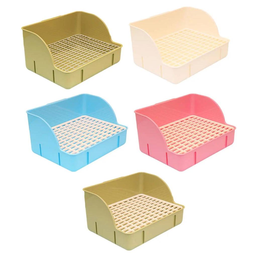 Rabbit Litter Box Durable Small Animals Litter Tray Corner Toilet Box for Ferrets Guinea Pigs Hamster Rats Cage Accessories Zpaxo