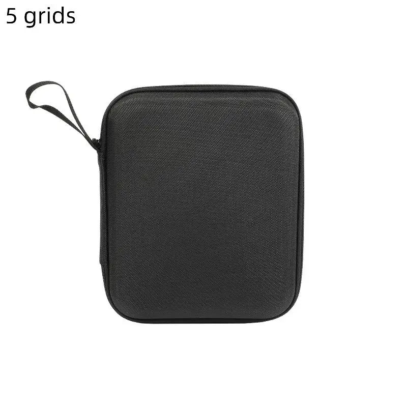 CM4 5 6 7 8 Compartments Adjustable Glasses Organizer Portable Black
